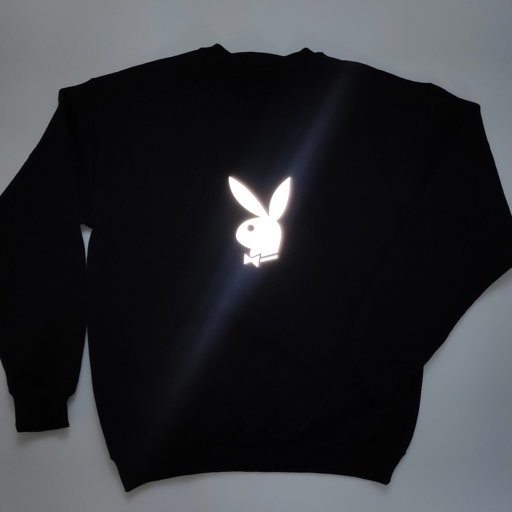 Playboy bunny reflective crewneck sweater - Picture 2 of 4